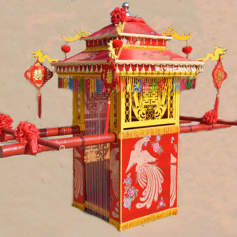 花轿 中式婚礼喜轿结婚迎亲新娘轿子八抬大轿歩撵 婚庆道具装饰