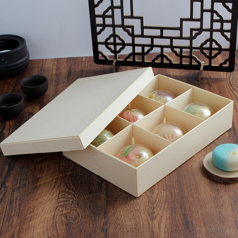 木质包装盒蛋黄酥和果子木盒中式点心糕点新年饼干伴手礼盒4 6粒