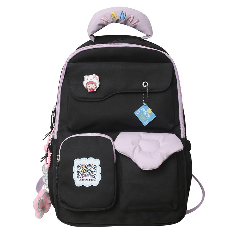 Schoolbag Female Ins Cute High School Junior High School Student Large Capacity Versatile Backpack Primary School Student Simple and Fresh Backpack