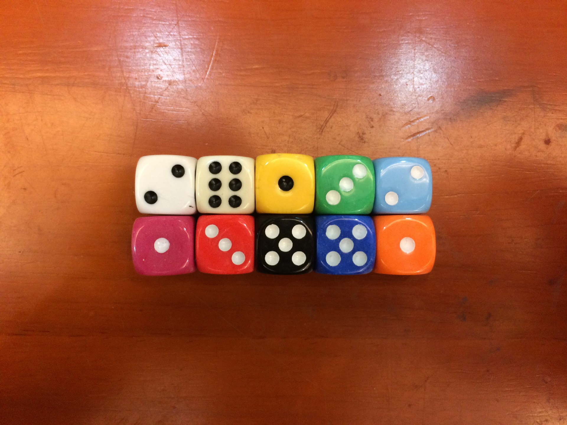 14mm圆角彩色骰子色子dice赠品礼品饰物14号圆角小一彩色骰子