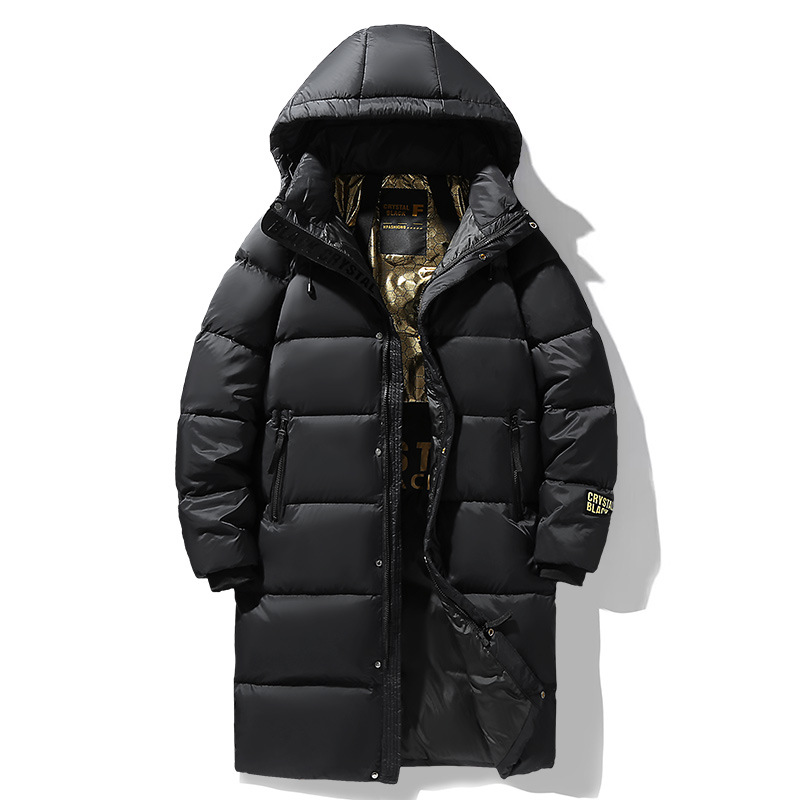 Down Jacket Men's 2023 Winter New Black Gold Men's Women's Hoodie Short down Coat Warm White Duck down Coat Tide