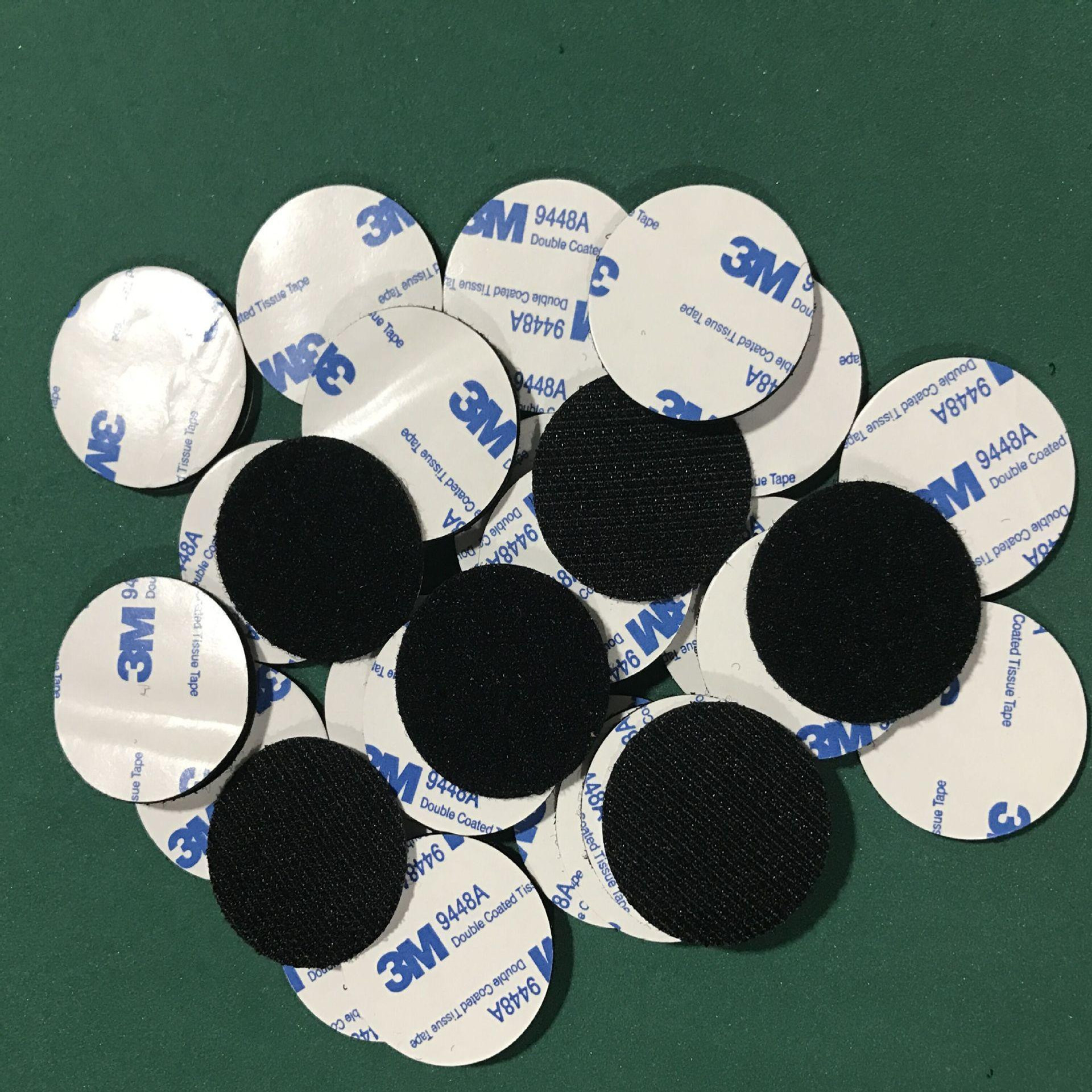 圆形双面背胶魔术贴定制小圆点尼龙粘扣带雌雄扣子母贴搭扣厂家