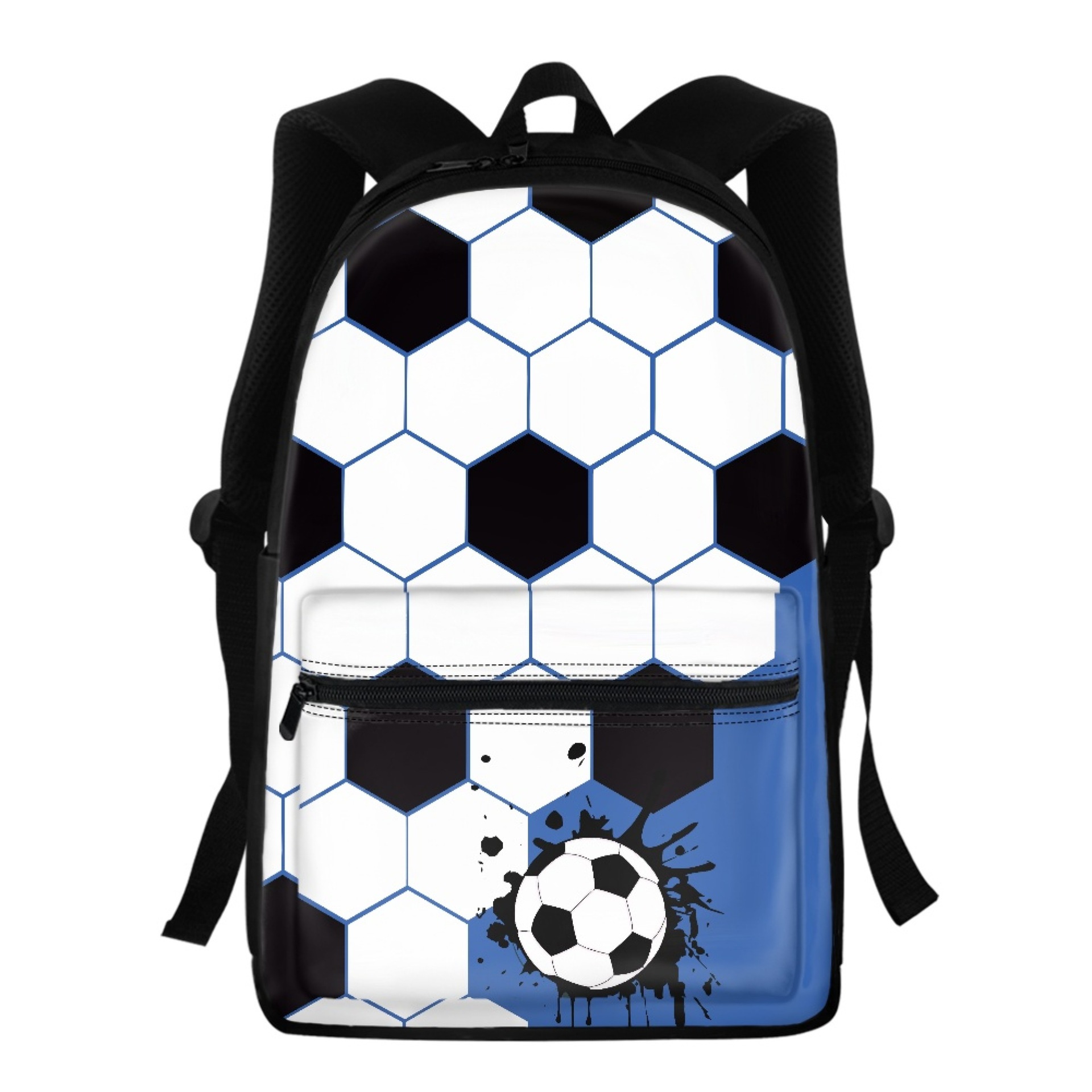 来图印刷卡通球类印花国际站热卖大容量多功能户外肩休闲帆布背包