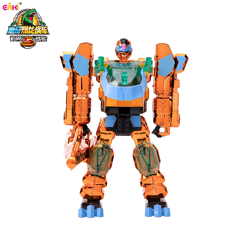 新款n-btf爆龙三角龙5电镀闪耀款变形机器人 爆龙合体机器人模型
