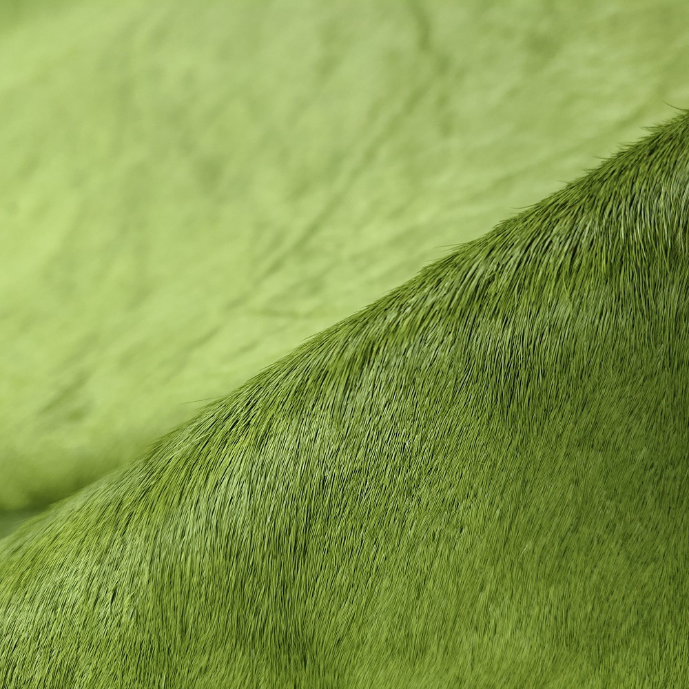 高档牛毛皮地毯 纯色胎牛毛皮一体 服装箱包家具面料