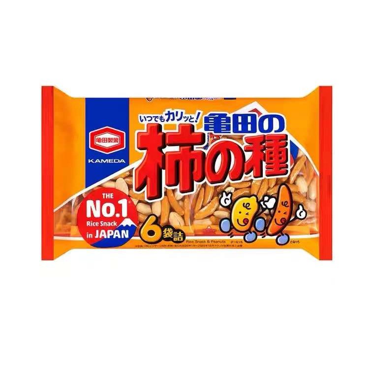 龟田制果柿子种米果花生追剧ktv酒吧下酒小吃日本休闲零食65gx6包