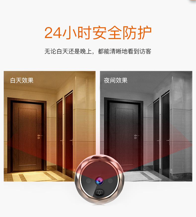 新款可视猫眼 高清 监控摄像头 智能夜视防盗门镜