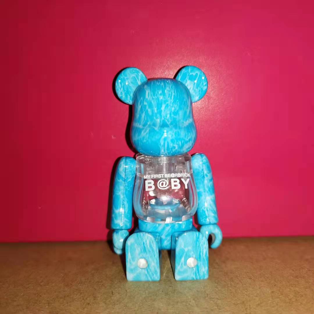 bearbrick梵高暴力熊水波纹金粉千秋100%向日葵积木熊彩盒100|m