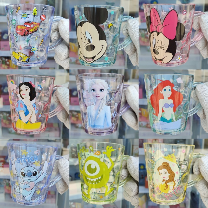 Disney Children's Cups Household Mouthwash Cup Cartoon Baby Teeth Brushing Cup Tooth Mug Aisha Crystal Glasses Drinking Cup