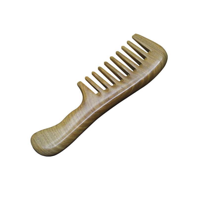 Green Sandalwood Comb Sandalwood Large Wooden Comb Carved Comb Household Wooden Comb Gift Wooden Comb Wholesale Manufacturer