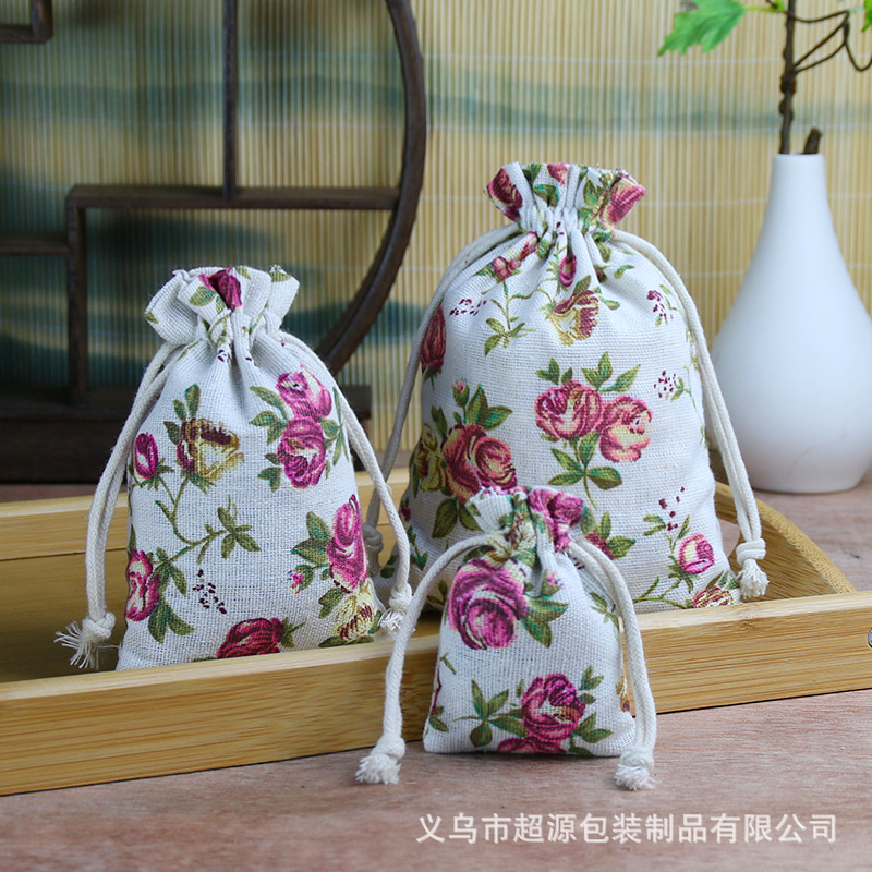 Wholesale Chinese Style Blue and White Sack Empty Perfume Bag Small Cord Bag Ornament Gift Bag Storage Bag