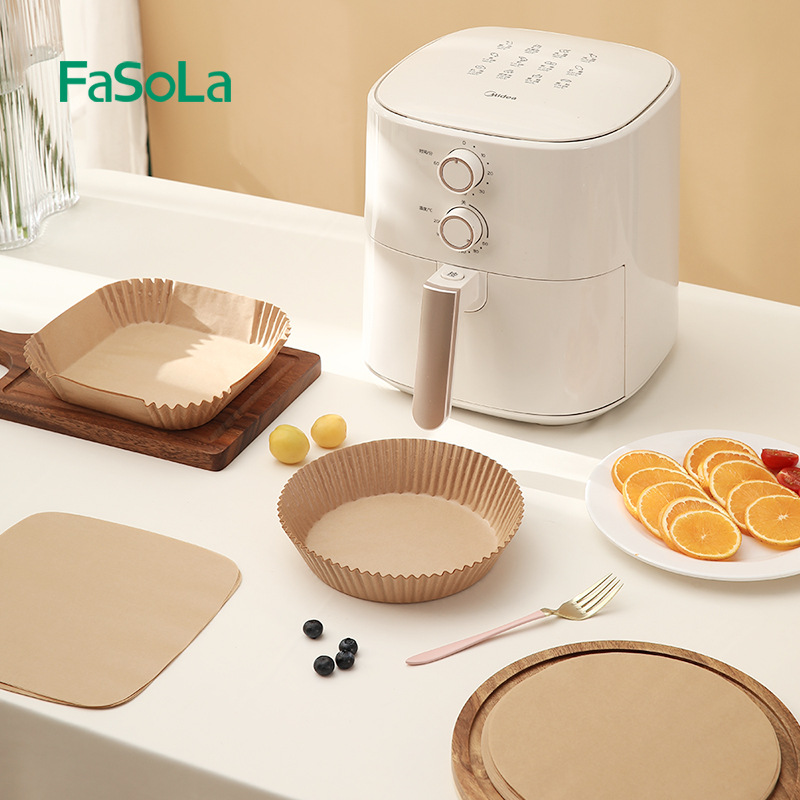 Fasola Air Fryer Paper Pad Barbecue Paper round Oven Baking Tray Baking Paper Silicone Oil Tin Foil Household Oil-Absorbing Sheets
