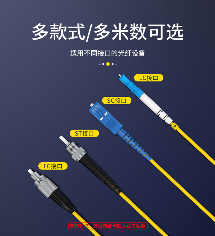 胜为厂家批发电信级sc-sc光纤跳线 单模单芯光纤入户监控尾纤跳线