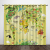 new pattern Map Cross border printing curtain Manufactor Precise Beni Punch holes Curtains source Manufactor