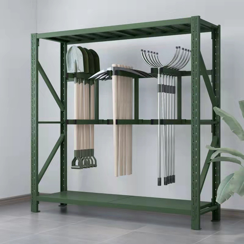 安保装备仓储盾牌架 抗洪物资置物器材架 铁锹镐中型重型工具架