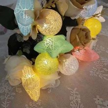 网红糖果球花束diy棉线球室内装饰小台灯满天星鲜花包装材料绢花
