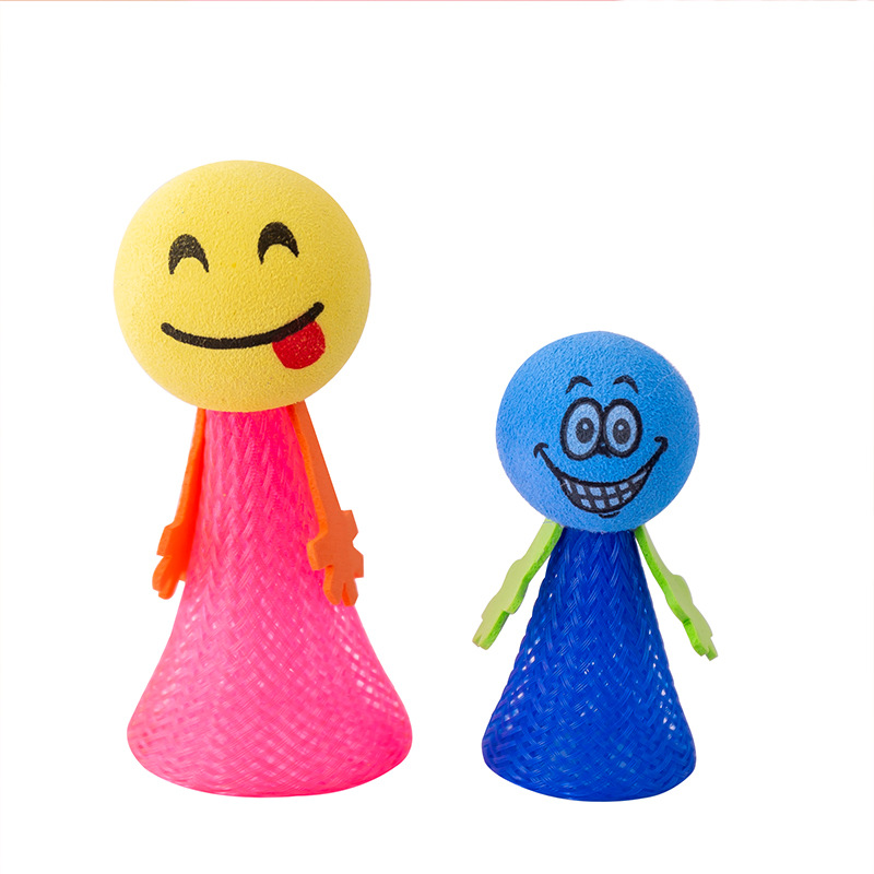 弹跳公仔玩具 eva弹跳小人弹簧表情娃娃搞怪整蛊桌面游戏小孩礼物