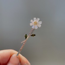 韩国精致小雏菊发夹边夹刘海夹花朵锆石一字夹发夹头饰发饰女简约