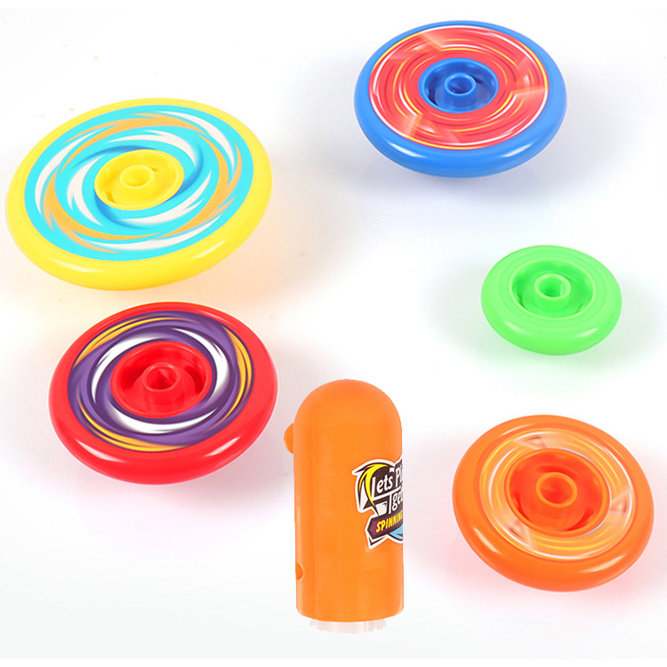 叠叠乐炫彩多层旋转新款陀螺发射器趣味叠罗汉儿童玩具炫彩专注力
