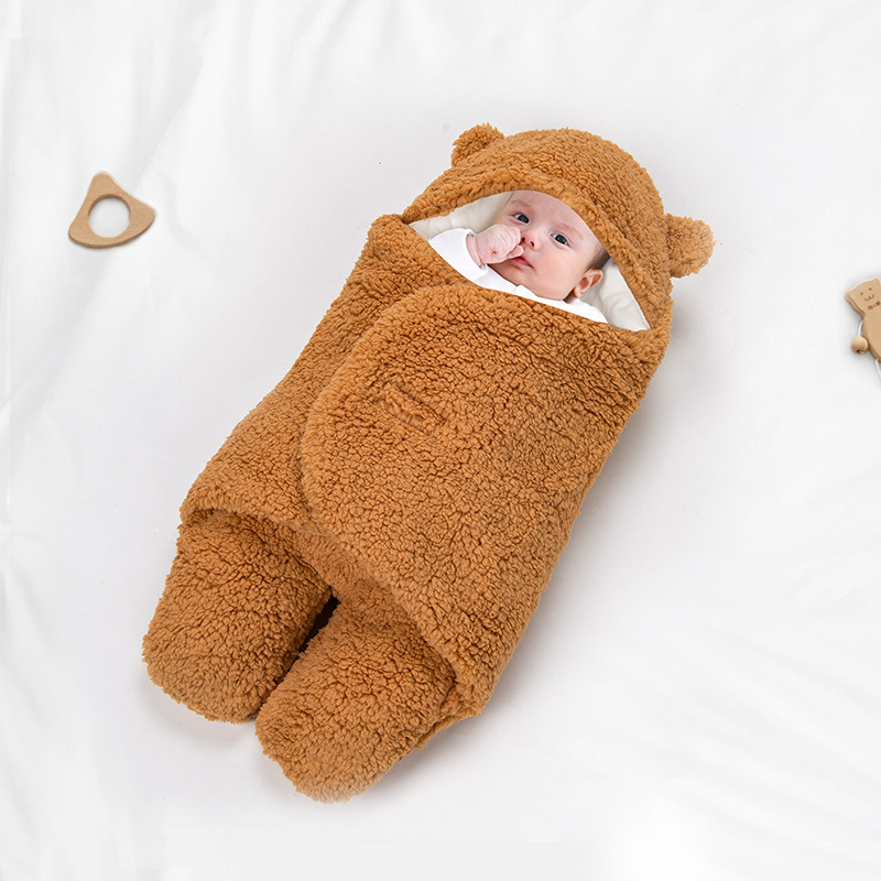 Baby Sleeping Bag Autumn and Winter Thick Newborn Universal Anti-Kicking Blanket Split Leg Baby Sleeping Bag Swaddling