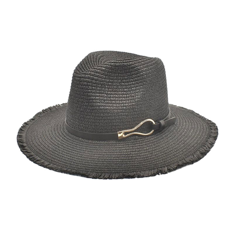 Men's and Women's Outdoor Travel Sun Protection Straw Hat Amazon Summer New Sun Hat Fashion All-Match Straw Hat