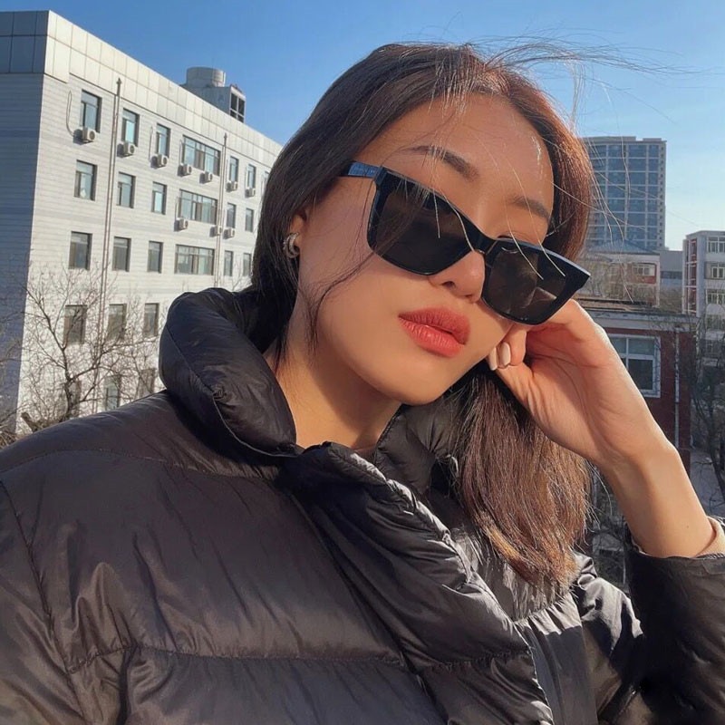 2023 New Sunglasses Women's Trendy European and American Personalized Ins Style Cat Eye Sunglasses Large Frame to Make Big Face Thin-Looked Sunglasses