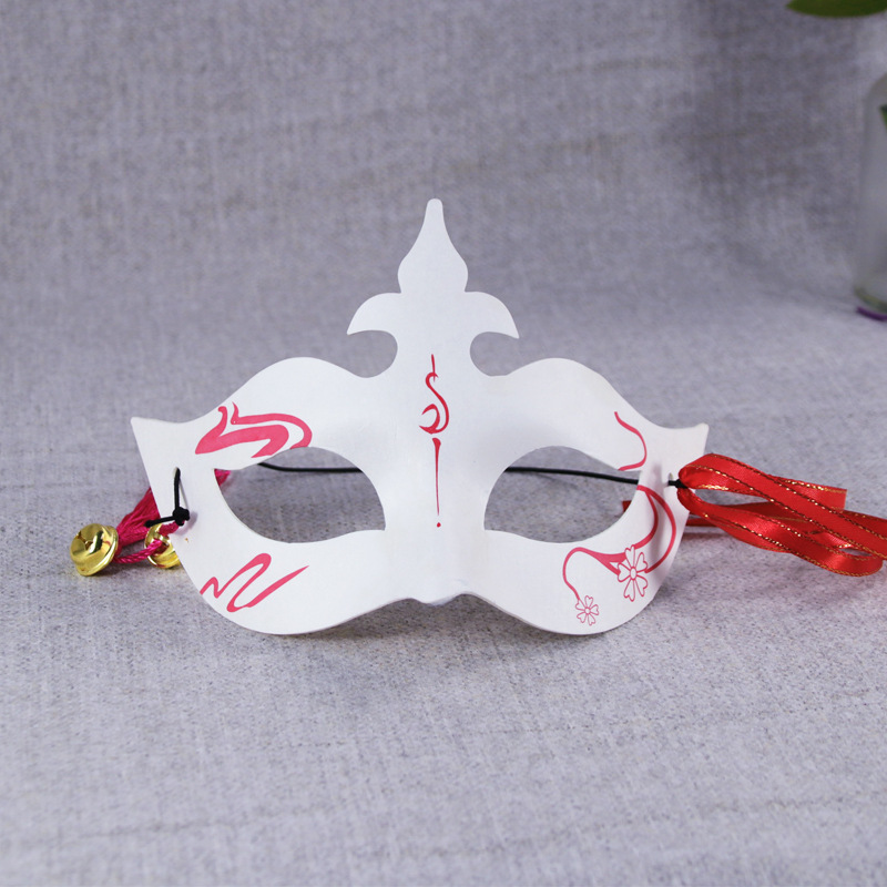 仙气半脸成人面具女皇冠狐狸猫女面具重手工装饰蒙面日式纸浆面具