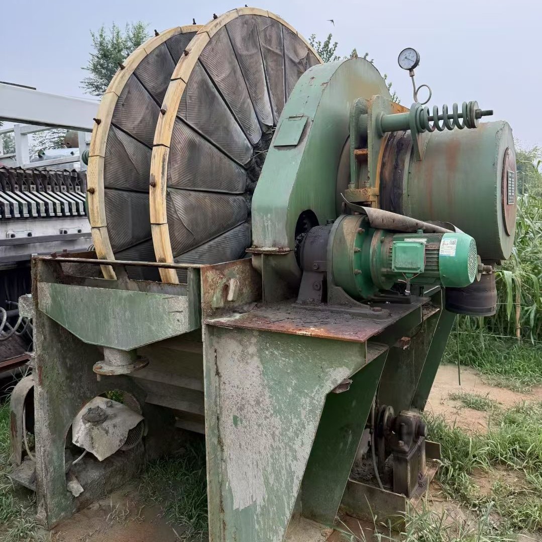 二手10平方陶瓷过滤机 圆盘真空滤布过滤机 沙尾矿煤渣盘式脱水机