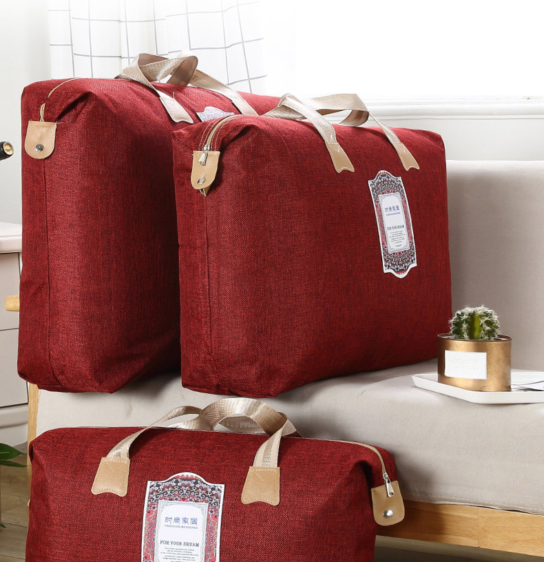 结婚被子手提袋陪嫁装喜被的袋子婚庆毛毯蚕丝被包装袋喜被收纳袋