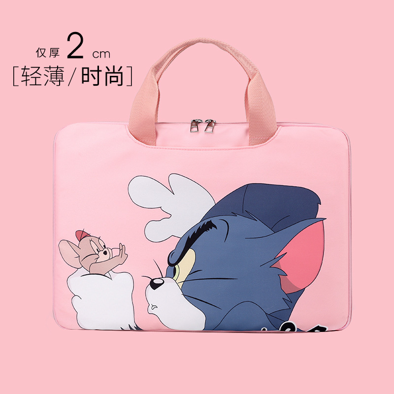 Cartoon Printed Laptop Bag Female Cute 15.6-Inch Huawei MacBook Apple Notebook 13-Inch Huawei