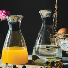 玻璃冷水壶 不锈钢盖丹麦壶 家用玻璃凉水壶 大容量果汁饮料壶