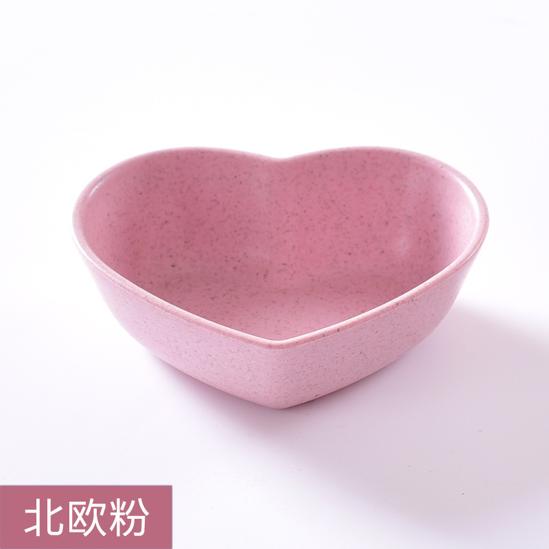 Wheat Love Snack Dish Hot Pot Seasoning Dish Dessert Snack Plate Vinegar Soy Sauce Dish Leaf Pickles Dipping Plate