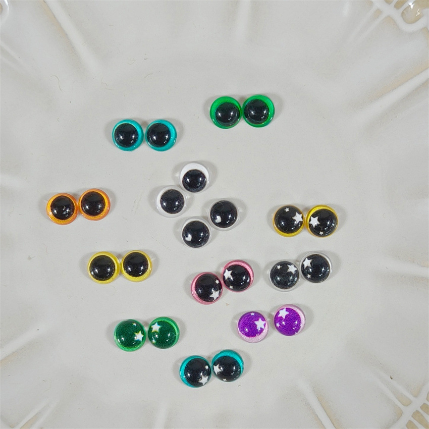 8mm眼珠树脂小猫眼睛半球扁圆仿真玩偶公仔动物毛绒泰迪玩具配件