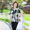 middle age mom Summer wear Two piece set Western style 2022 new pattern Middle and old age Women's wear summer Short sleeved T-shirt jacket suit middle age mom Summer wear Two piece set Western style 2022 new pattern Middle and old age Women's wear summer Short sleeved T-shirt jacket suit