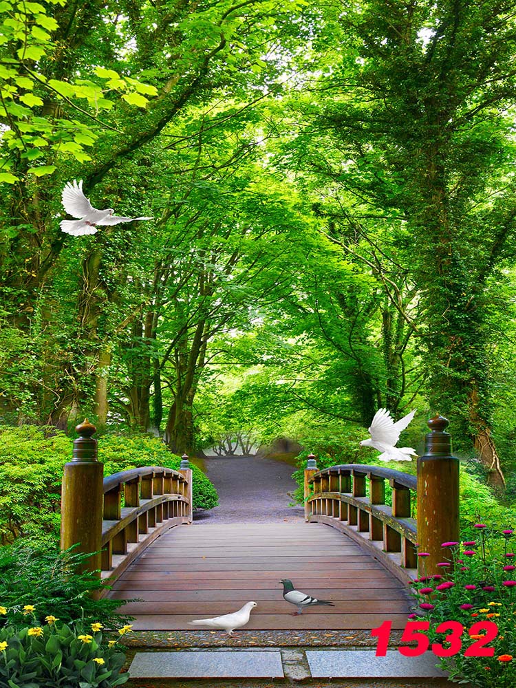 主播背景布3d直播间图 新款风景视频视播间真实大自然户外背景墙