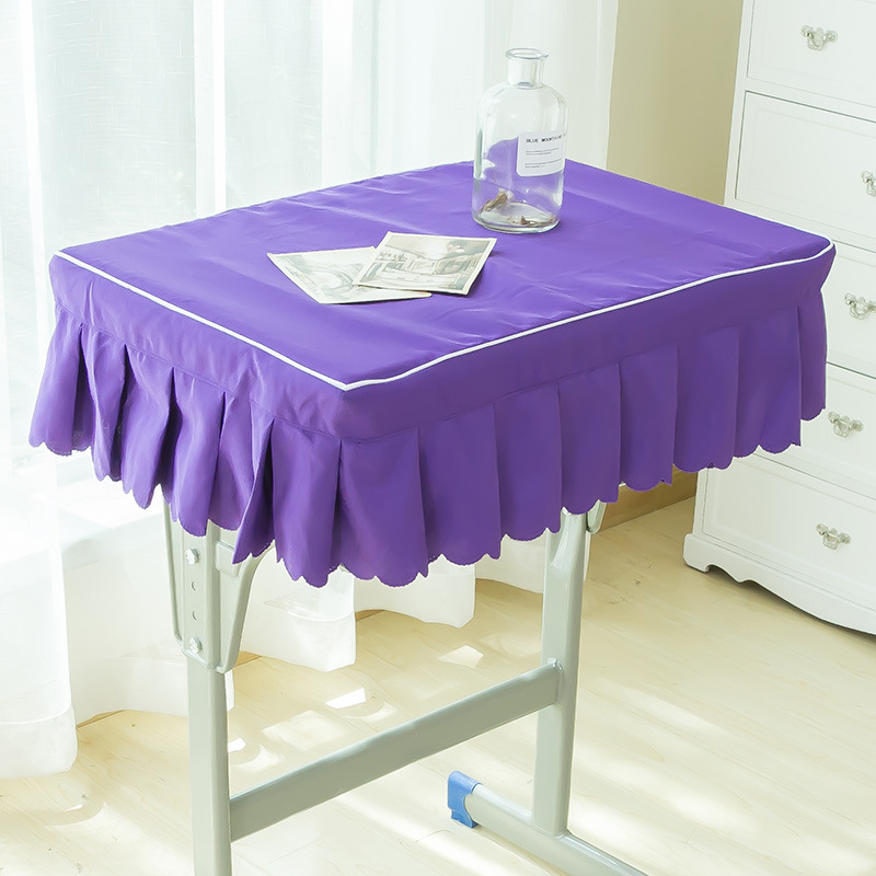 小学生桌布教室课桌套学校课桌布40×60天蓝色书桌套绿色学生桌罩