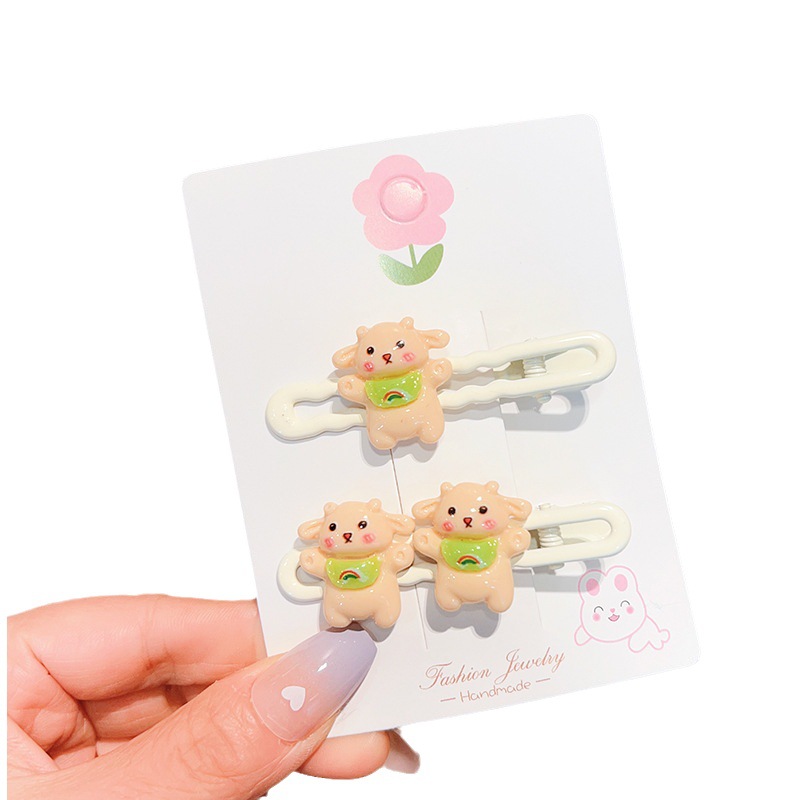 Dopamine Cartoon Hair Pin Side Bangs Cropped Hair Clip Female Forehead Cute Sweet Clip Hairware Hair Accessories Duckbill Clip