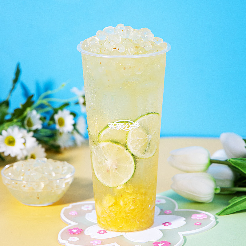 茶颜公举寒天晶球脆啵啵桂花味1kg免煮脆波波水晶多肉粒奶茶小料