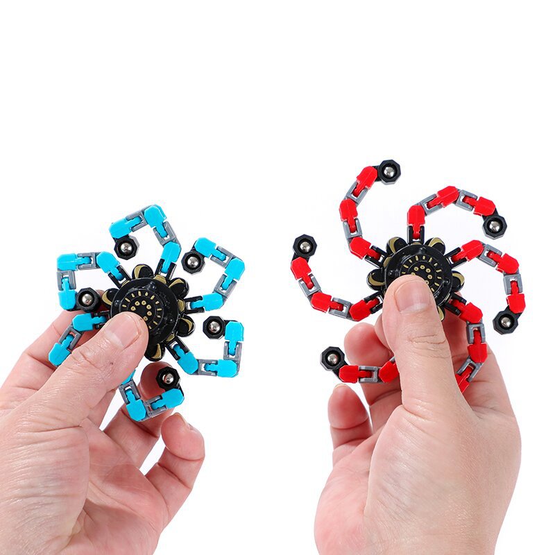 Deformable Fingertip Mechanical Magnetic Gyro Toy Rotating Boy Black Technology Finger Decompression Artifact