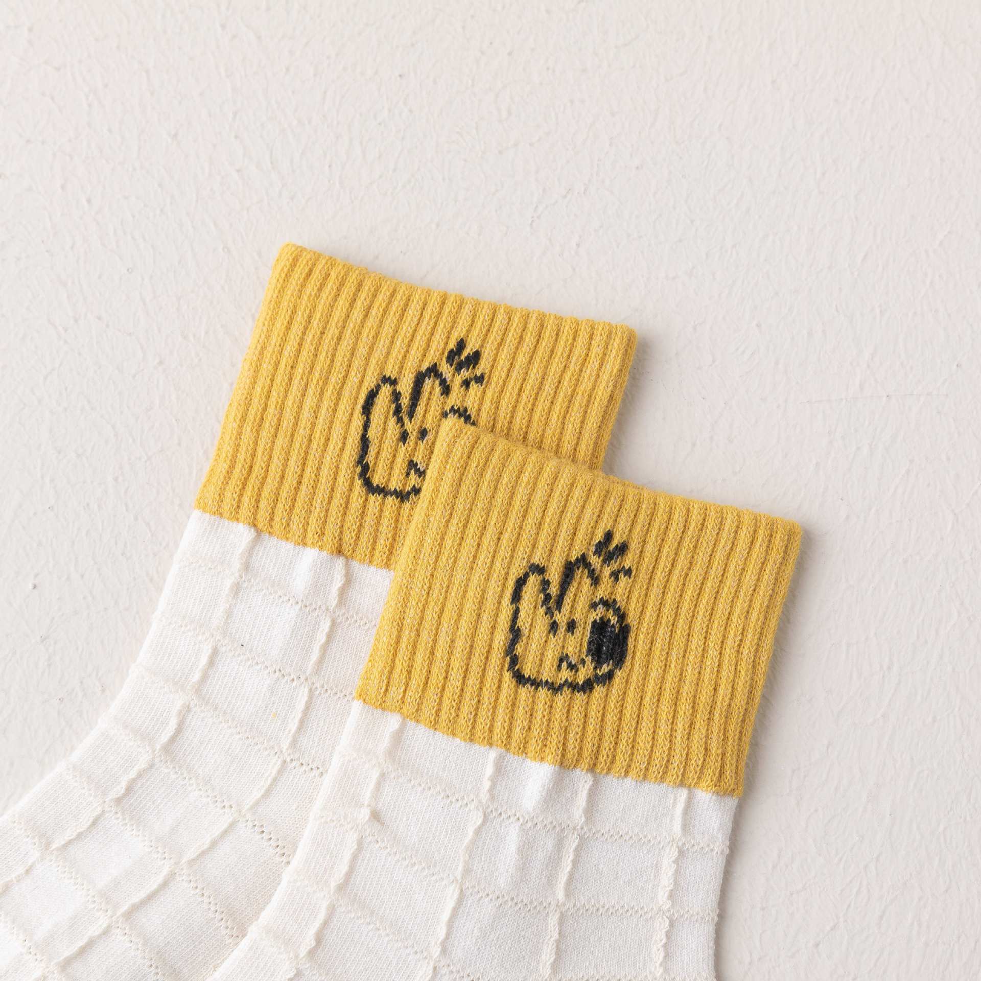 Spring and Autumn New SocksBoys Cartoon Cute SocksElastic Breathable Skin-Friendly Cotton SocksIns Trendy Handsome Children's Socks