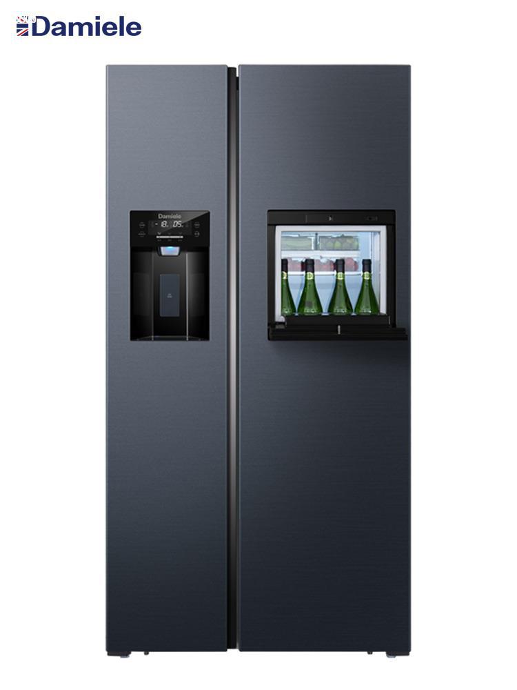 达米尼全自动制冰机冰箱对开门572l大容量内嵌式冰吧吧台双门风冷