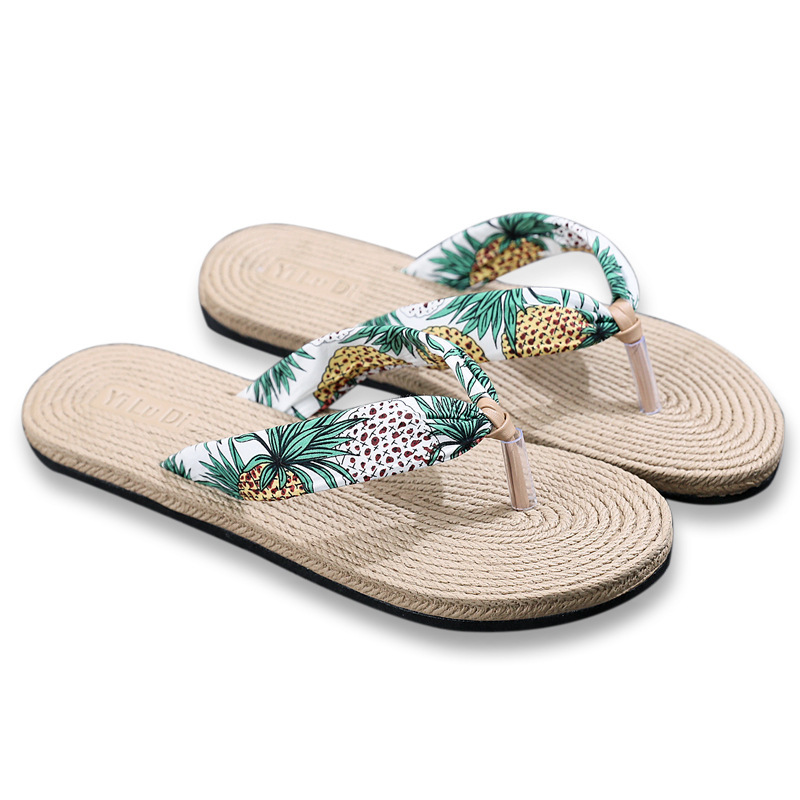 2023 New Super Popular Ladies' Sandals Summer Tengcao Flat Bottom Flat Heel Beach Flip-Flops Women's Outer Wear Flip-Flops