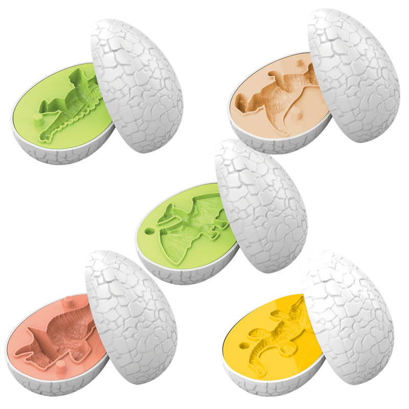 幼儿园儿童橡皮泥彩泥恐龙模具工具套装超轻粘土玩具恐龙蛋 跨境