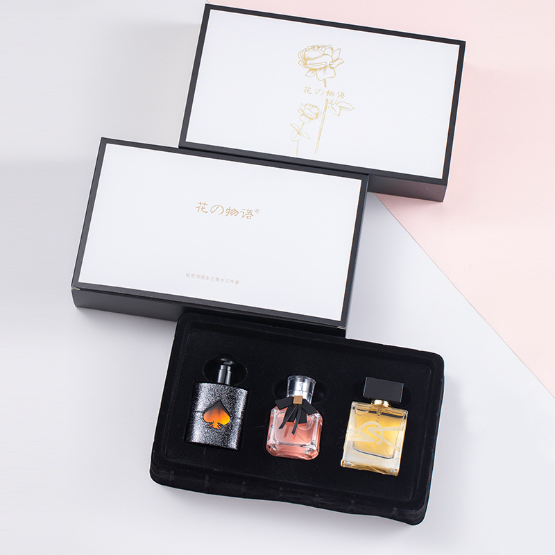 Free Water Reverse Paris Black Opium Perfume Fragrant Ladies Light Perfume Long-Lasting Three-Piece Gift Box Live Hot