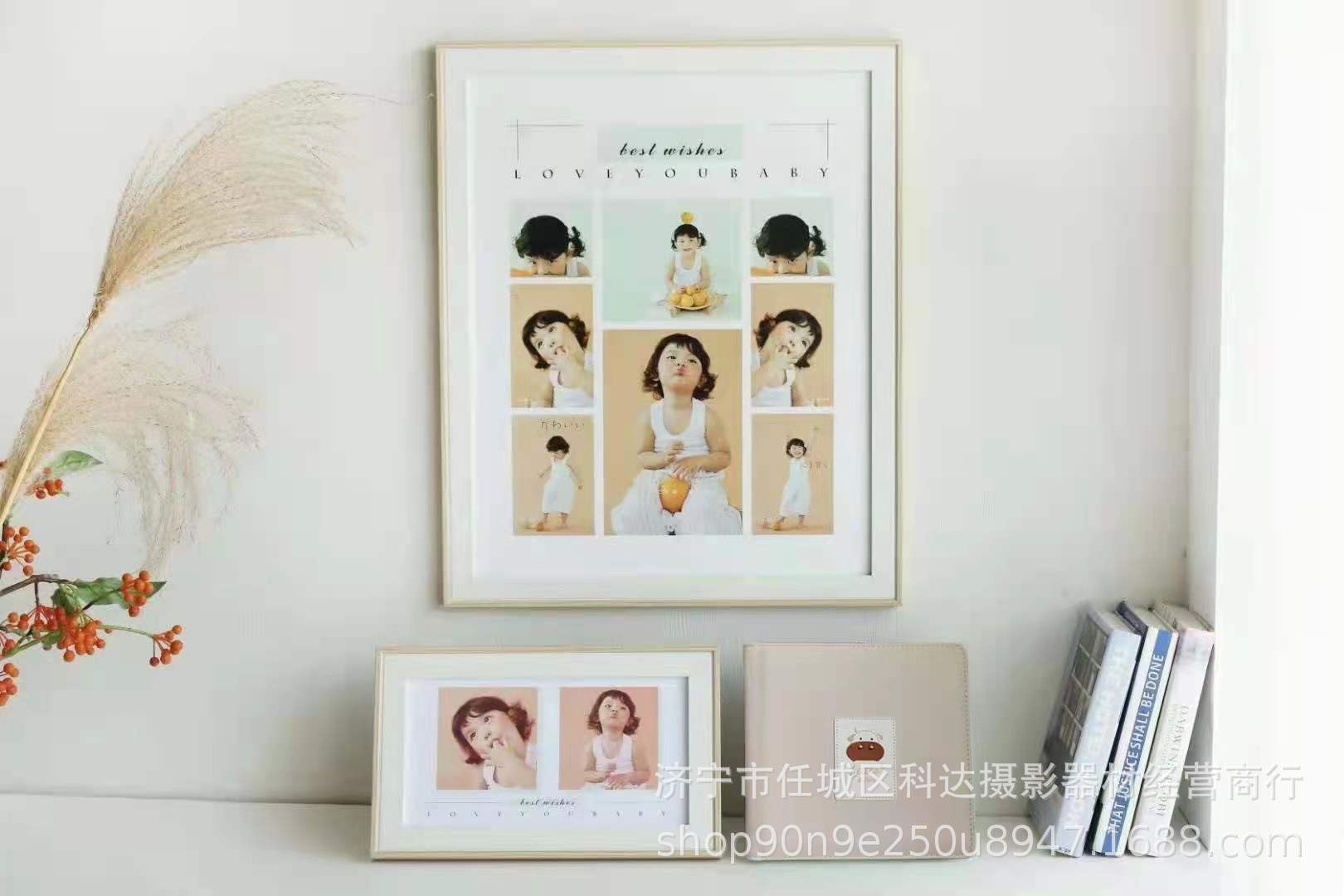 20寸大框三件套影楼儿童婚纱组合套装相框摆台挂框活动摆台