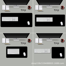 简约经典黑色鼠标垫小号办公超大号加厚锁边电竞游戏网吧键盘桌垫