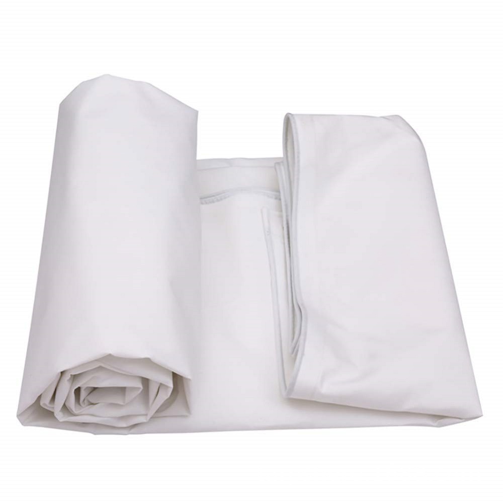 白色重型加厚pvc涂塑盖布防雨布三防油布工厂定制卡车货场篷布