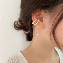 韩版设计感淡水珍珠流苏2022新款网红耳夹磁铁耳骨夹无耳洞耳夹女