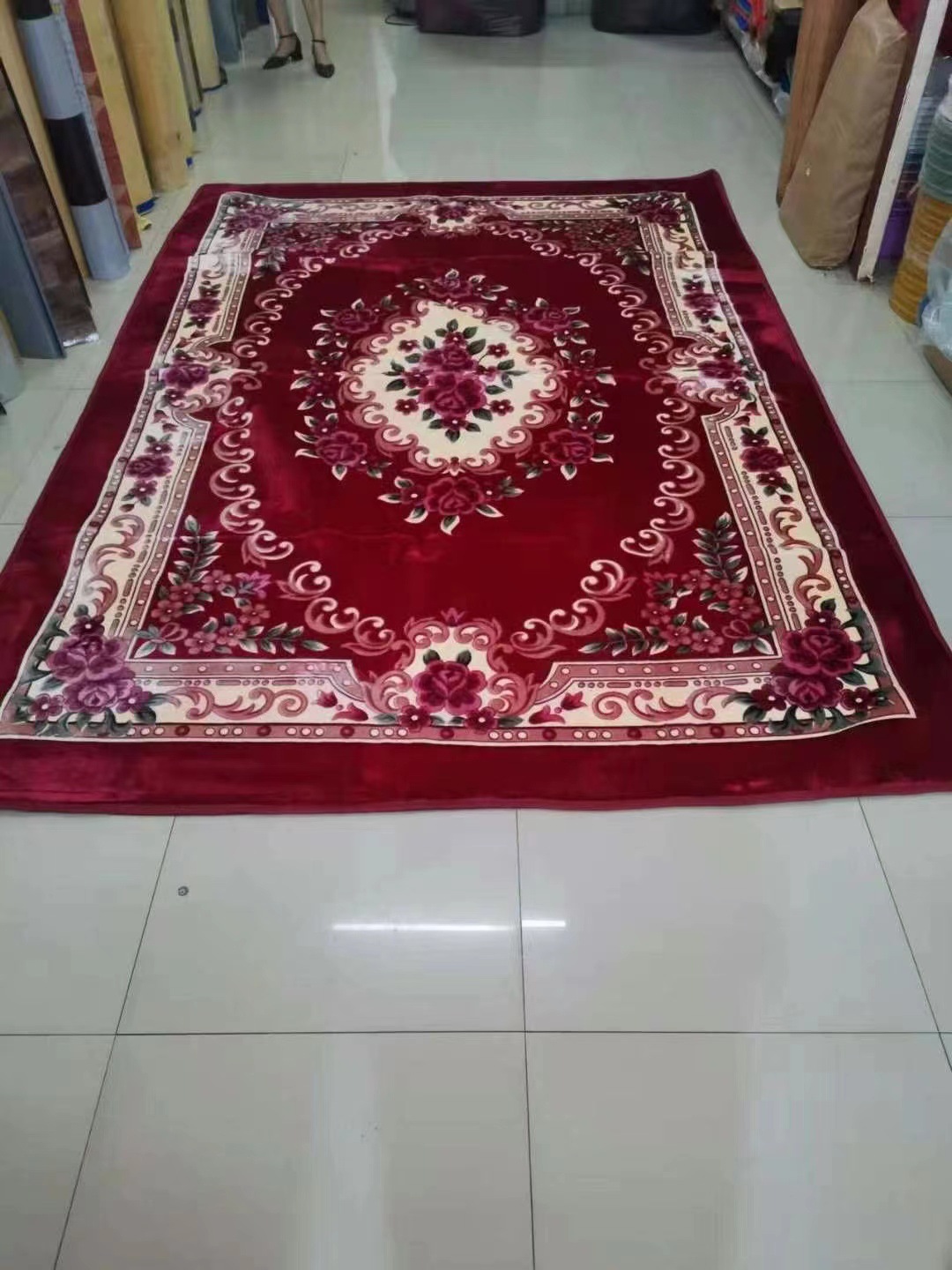 Factory Direct Sales Large Size Carpet Blanket Thickening Printing Prayer Mat Non-Slip Export Wholesale