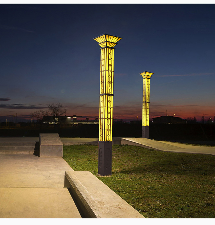 庭院灯景观灯方形小区别墅高杆灯园林户外防水广场道路灯草坪灯